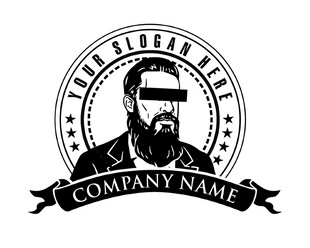 复古风格男士标志设计