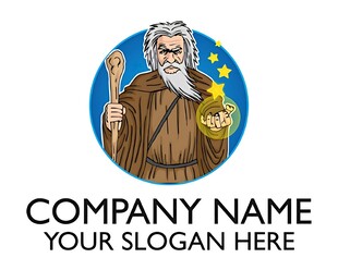 魔法老人公司标志设计