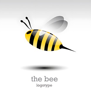简约蜜蜂标志设计