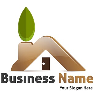 绿叶屋顶商业标志设计
