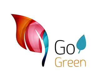 绿叶主题Go Green标志