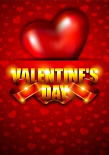 情人节主题红色爱心装饰