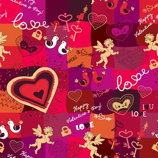 浪漫情人节爱心图案背景