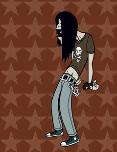 朋克风女孩时尚姿态