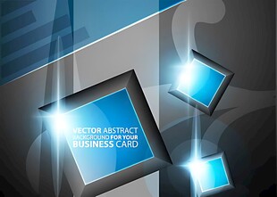 科技蓝光方形元素画面