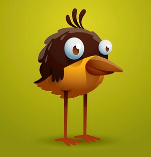 可爱卡通小鸟形象