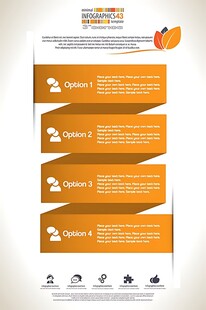 橙色简约信息图表模板