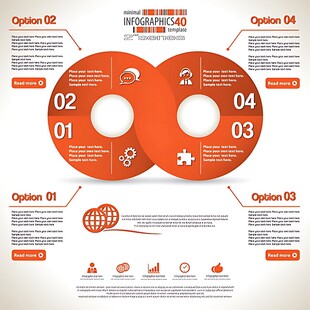 橙色信息图表模板展示