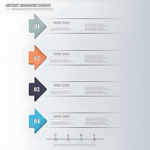 简约箭头信息图表模板