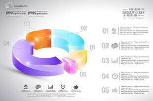 多彩环形图表展示数据信息