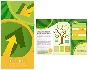 绿色创意箭头主题宣传册
