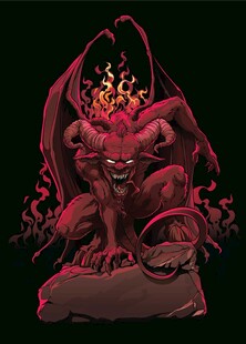 暗黑恶魔形象插画