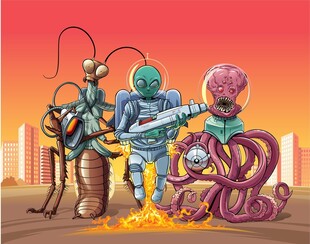 外星乐队激情演奏