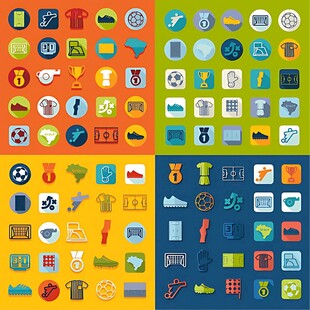 多彩扁平化图标集合