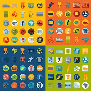 多彩扁平化图标集合