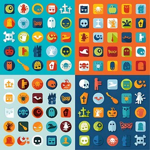 多彩扁平化应用图标集合