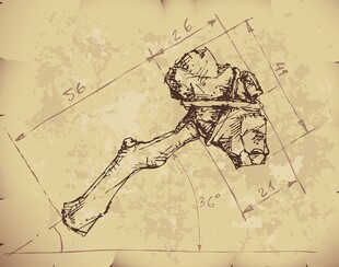 复古风机械手臂草图设计