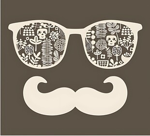 眼镜胡子图案设计