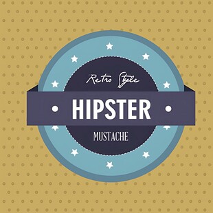 复古潮人徽章设计