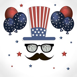 美国主题派对装饰元素