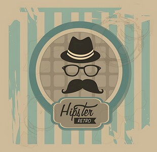 复古时尚男士配饰标志