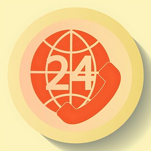 24小时全球电话服务图标