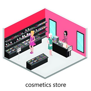 化妆品店内场景