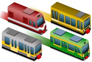 多彩列车模型展示