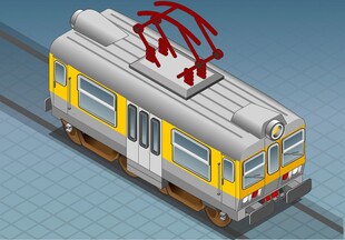 有轨电车模型展示