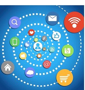 多彩社交与网络应用图标