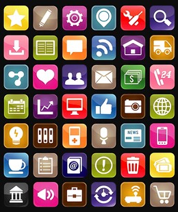 多彩社交应用图标集合