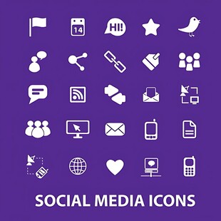 社交媒体图标集合