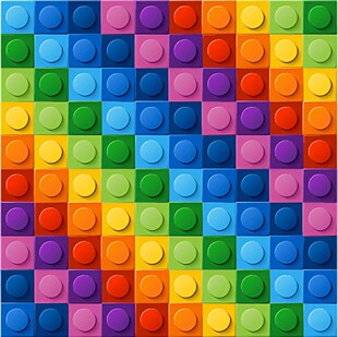 多彩积木块图案背景