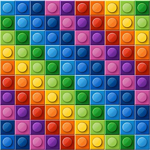 多彩积木块图案背景