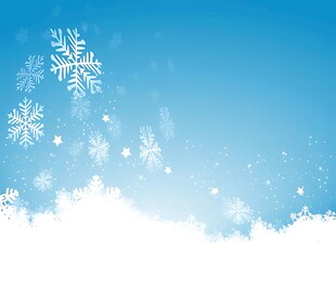 蓝色雪花背景图