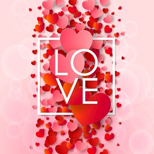 浪漫爱心LOVE背景图
