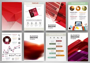 红色系创意设计模板集合