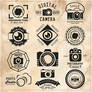 复古相机主题标志设计