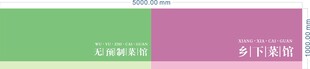 粉色绿色文字排版展示