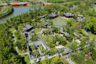 江南古典园林鸟瞰图