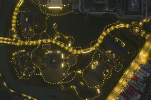 城市璀璨夜景灯光秀