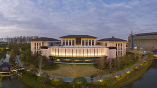 中式风格建筑景观全景