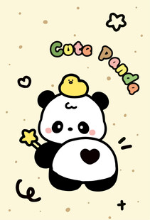 可爱卡通熊猫