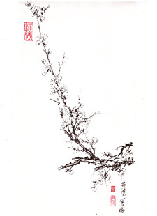 水墨梅花图