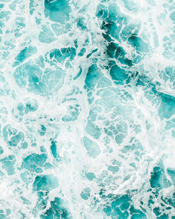 蓝白海浪纹理图案