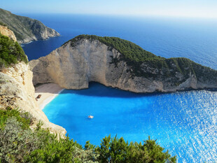 希腊扎金索斯岛绝美海湾