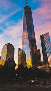 纽约城市天际线黄昏美景