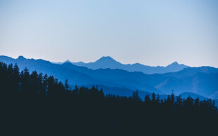 远山葱郁的自然美景