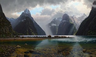 壮丽峡湾山水景观