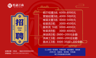 红色喜庆招聘宣传海报